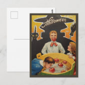 Kinderen met Apple Bobbing -  Halloween Briefkaart (Voorkant / Achterkant)