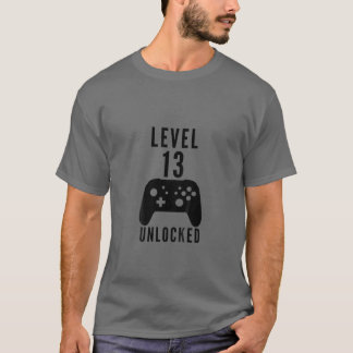Kinderen met Birthday Gamer Level 13 Niet-vergrend T-shirt