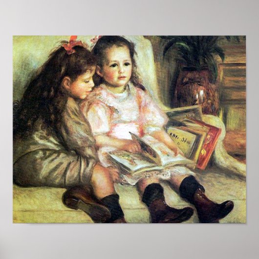 Kinderen met Books Renoir Print (Voorkant)