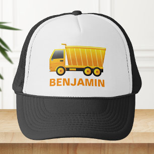 Kinderen met bouw vrachtwagen trucker pet