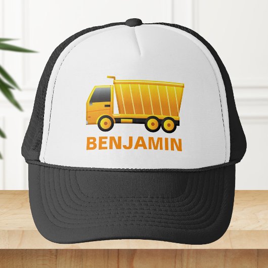 Kinderen met bouw vrachtwagen trucker pet