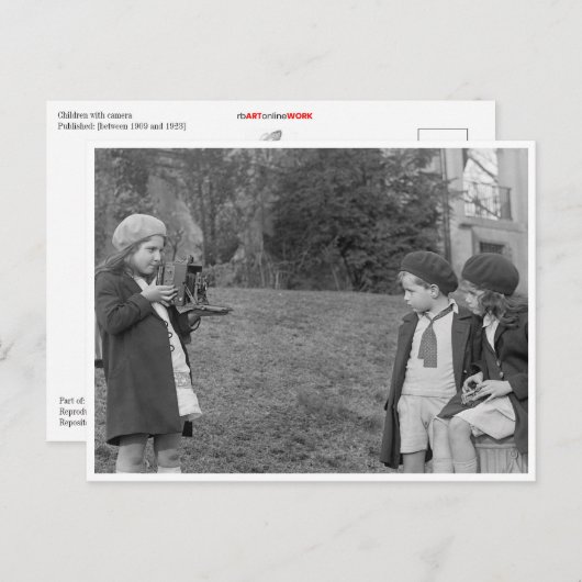 Kinderen met camera briefkaart (Voorkant / Achterkant)