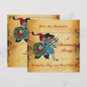 KINDEREN MET CHRISTMAS GIFTS champagne metallic Kaart (Voorkant / Achterkant)