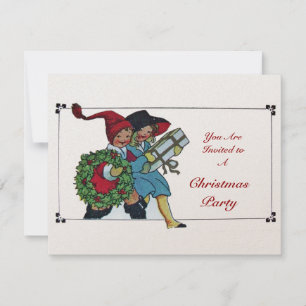 KINDEREN MET CHRISTMAS GIFTS Champagne Metallic Kaart
