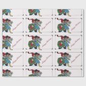 KINDEREN MET CHRISTMASGIFTEN CADEAUPAPIER (Vlak)