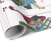 KINDEREN MET CHRISTMASGIFTEN CADEAUPAPIER (Rol Hoek)