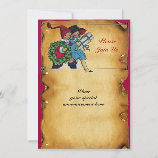 KINDEREN MET CHRISTMASGIFTEN - KAART (Achterkant)