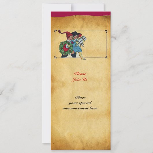 KINDEREN MET CHRISTMASGIFTEN - KAART (Achterkant)