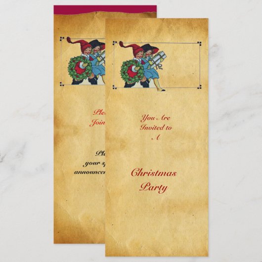 KINDEREN MET CHRISTMASGIFTEN - KAART (Voorkant / Achterkant)