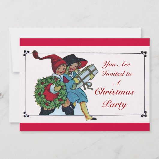 KINDEREN MET CHRISTMASGIFTEN KAART (Voorkant)