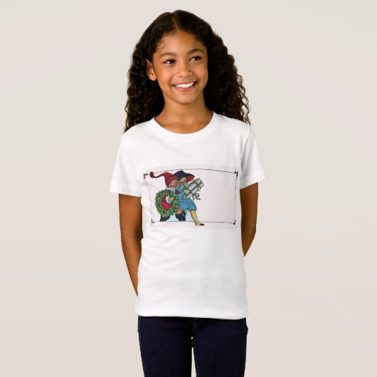 KINDEREN MET CHRISTMASGIFTEN T-SHIRT (Voorkant volledig)