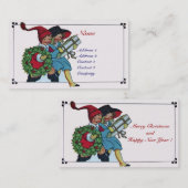 KINDEREN MET CHRISTMASGIFTEN VISITEKAARTJE (Voorkant / Achterkant)
