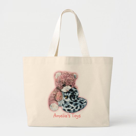 Kinderen met de naam id speelgoed of library canva grote tote bag (Voorkant)