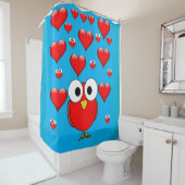 Kinderen met een hart, valentijnen douchen blauw g douchegordijn (In situ)