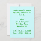 KINDEREN MET EEN RING ROND BIRTHDAY PARTIJINVITATI KAART (Achterkant)