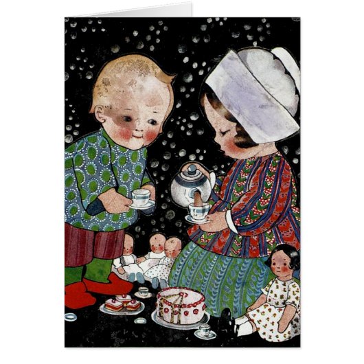  kinderen met een tijdelijke Tea Party (Voorkant)