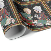  kinderen met een tijdelijke Tea Party Cadeaupapier (Rol Hoek)