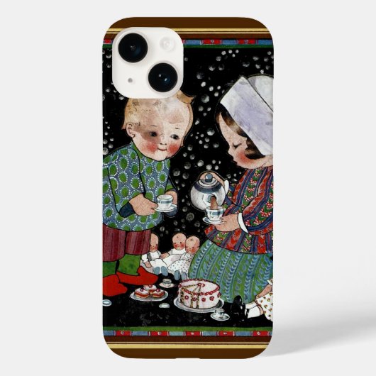 kinderen met een tijdelijke Tea Party Case-Mate iPhone Case (Achterkant)