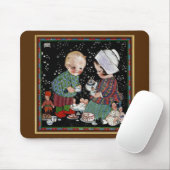  kinderen met een tijdelijke Tea Party Muismat (Met muis)