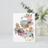  kinderen met flauwvallen met Speelgoed Briefkaart (Staand voorkant)