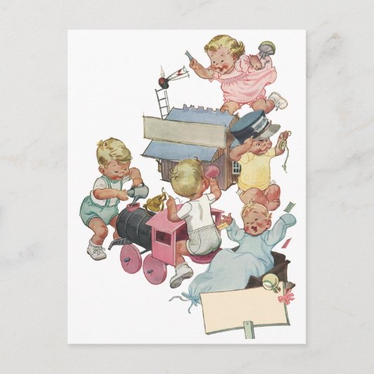  kinderen met flauwvallen met Speelgoed Briefkaart (Voorkant)