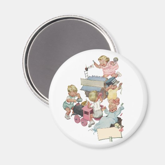  kinderen met flauwvallen met Speelgoed Magneet (Voorkant / Achterkant)