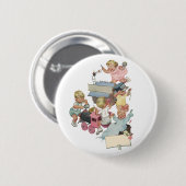  kinderen met flauwvallen met Speelgoed Ronde Button 5,7 Cm (Voorkant /achterkant)