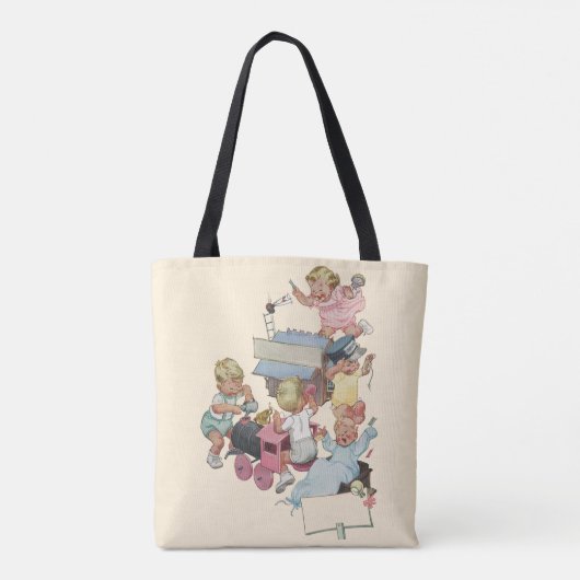  kinderen met flauwvallen met Speelgoed Tote Bag (Achterkant)