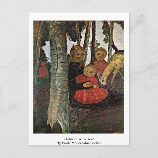 Kinderen met geit van Paula Modersohn-Becker Briefkaart (Voorkant)