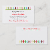 Kinderen met handpalen Aangepaste informatie voor  Contactkaartje (Voorkant / Achterkant)