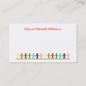 Kinderen met handpalen Aangepaste informatie voor  Contactkaartje (Achterkant)