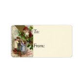 Kinderen met Holly  Gift Label (Voorkant)