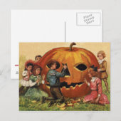 Kinderen met Jack O Lantern Pumpkin Briefkaart (Voorkant / Achterkant)