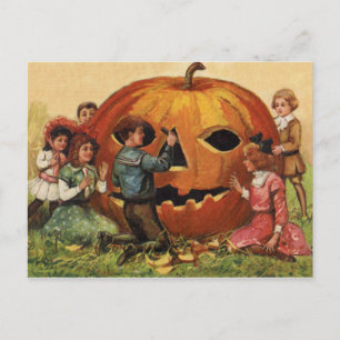 Kinderen met Jack O Lantern Pumpkin Briefkaart