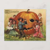 Kinderen met Jack O Lantern Pumpkin Briefkaart (Voorkant)