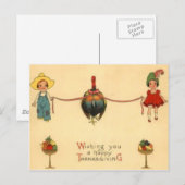 Kinderen Met Kalkoen Briefkaart (Voorkant / Achterkant)