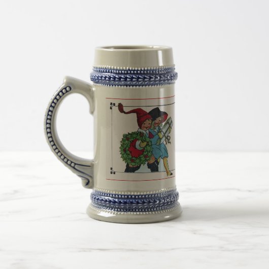 KINDEREN MET KERSTCADEAUS BIERPUL (Links)