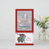 KINDEREN MET KERSTCADEAUS FEESTDAGENKAART (Staand voorkant)