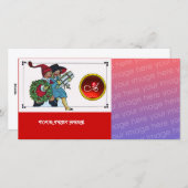 KINDEREN MET KERSTCADEAUS monogram Feestdagenkaart (Voorkant / Achterkant)