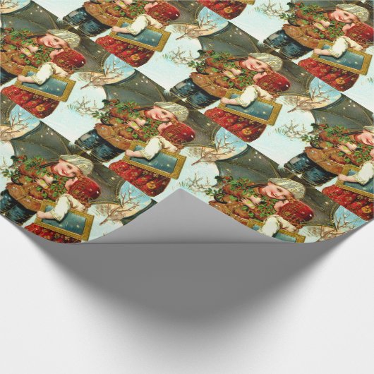 Kinderen met kerstmis cadeaupapier (Hoek)