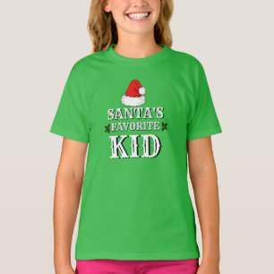 Kinderen met kerstmis Novel Gift SANTA'S FAVORITE  T-shirt