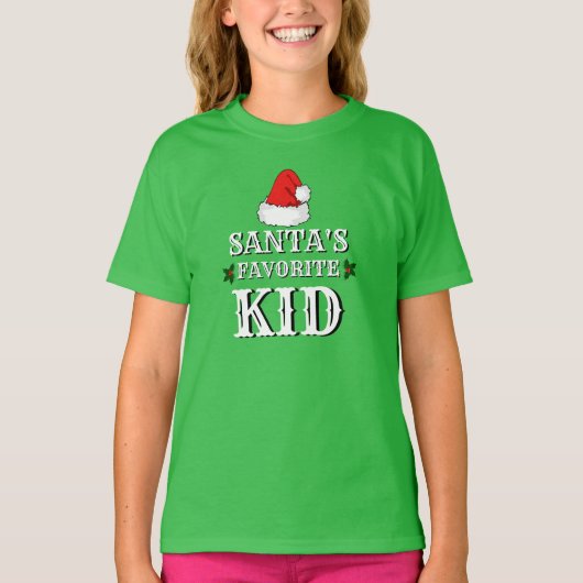 Kinderen met kerstmis Novel Gift SANTA'S FAVORITE  T-shirt (Voorkant)