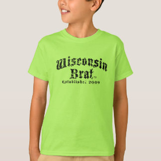 Kinderen met korte beschermhoes van de Wisconsin B T-shirt