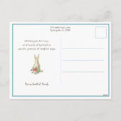  kinderen met lammeren en paasbundels feestdagenkaart (Achterkant)