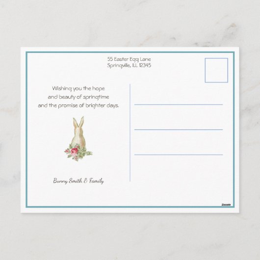  kinderen met lammeren en paasbundels feestdagenkaart (Achterkant)