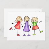 Kinderen met maatje briefkaart (Voorkant / Achterkant)