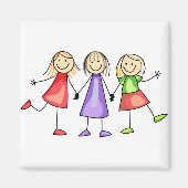 Kinderen met maatje magneet (Voorkant)