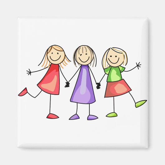 Kinderen met maatje magneet (Voorkant)