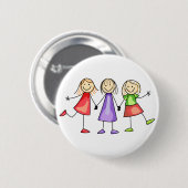 Kinderen met maatje ronde button 5,7 cm (Voorkant /achterkant)