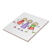 Kinderen met maatje tegeltje (Zijkant)